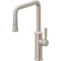 California Faucets Davoli 1.8 GPM Single Hole Pull Down Kitchen Faucet with 33 Series Handle Satin Nickel