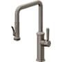 California Faucets Davoli 1.8 GPM Single Hole Pre-Rinse Pull Down Kitchen Faucet - Includes Escutcheon Graphite