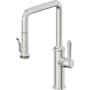 California Faucets Davoli 1.8 GPM Single Hole Pre-Rinse Pull Down Kitchen Faucet - Includes Escutcheon Polished Chrome