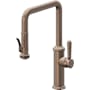 California Faucets Davoli 1.8 GPM Single Hole Pre-Rinse Pull Down Kitchen Faucet - Includes Escutcheon Satin Bronze