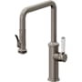 California Faucets Davoli 1.8 GPM Single Hole Pre-Rinse Pull Down Kitchen Faucet - Includes Escutcheon Graphite