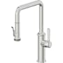 California Faucets Davoli 1.8 GPM Single Hole Pre-Rinse Pull Down Kitchen Faucet - Includes Escutcheon Polished Chrome