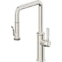 California Faucets Davoli 1.8 GPM Single Hole Pre-Rinse Pull Down Kitchen Faucet - Includes Escutcheon Polished Nickel