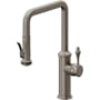 California Faucets Davoli 1.8 GPM Single Hole Pre-Rinse Pull Down Kitchen Faucet - Includes Escutcheon Graphite