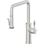 California Faucets Davoli 1.8 GPM Single Hole Pre-Rinse Pull Down Kitchen Faucet - Includes Escutcheon Polished Chrome