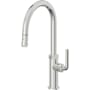 California Faucets Descanso 1.8 GPM Single Hole Pull Down High Spout Kitchen Faucet with Lever Handle With High Arc Spout Polished Chrome