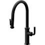 California Faucets Descanso Kitchen 1.8 GPM Single Hole Pre-Rinse Pull Down Kitchen Faucet - Includes Escutcheon Matte Black