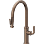 California Faucets Descanso Kitchen 1.8 GPM Single Hole Pre-Rinse Pull Down Kitchen Faucet - Includes Escutcheon Satin Bronze