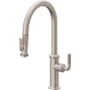 California Faucets Descanso Kitchen 1.8 GPM Single Hole Pre-Rinse Pull Down Kitchen Faucet - Includes Escutcheon Satin Nickel