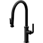 California Faucets Descanso Kitchen 1.8 GPM Single Hole Pre-Rinse Pull Down Kitchen Faucet - Includes Escutcheon Matte Black