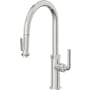 California Faucets Descanso Kitchen 1.8 GPM Single Hole Pre-Rinse Pull Down Kitchen Faucet - Includes Escutcheon Polished Chrome