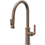 California Faucets Descanso Kitchen 1.8 GPM Single Hole Pre-Rinse Pull Down Kitchen Faucet - Includes Escutcheon Satin Bronze