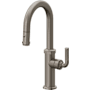California Faucets Descanso 1.8 GPM Single Hole Pull Down Bar Faucet with Knurled Lever Handles Graphite