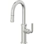 California Faucets Descanso 1.8 GPM Single Hole Pull Down Bar Faucet with Knurled Lever Handles Polished Chrome
