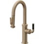 California Faucets Descanso Kitchen 1.8 GPM Single Hole Pre-Rinse Pull Down Kitchen Faucet - Includes Escutcheon Antique Brass Flat