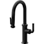 California Faucets Descanso Kitchen 1.8 GPM Single Hole Pre-Rinse Pull Down Kitchen Faucet - Includes Escutcheon Matte Black