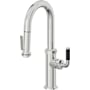 California Faucets Descanso Kitchen 1.8 GPM Single Hole Pre-Rinse Pull Down Kitchen Faucet - Includes Escutcheon Polished Chrome