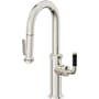 California Faucets Descanso Kitchen 1.8 GPM Single Hole Pre-Rinse Pull Down Kitchen Faucet - Includes Escutcheon Polished Nickel