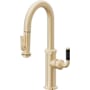 California Faucets Descanso Kitchen 1.8 GPM Single Hole Pre-Rinse Pull Down Kitchen Faucet - Includes Escutcheon Satin Brass
