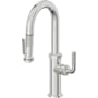 California Faucets Descanso Kitchen 1.8 GPM Single Hole Pre-Rinse Pull Down Kitchen Faucet - Includes Escutcheon Polished Chrome