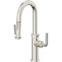 California Faucets Descanso Kitchen 1.8 GPM Single Hole Pre-Rinse Pull Down Kitchen Faucet - Includes Escutcheon Polished Nickel