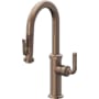 California Faucets Descanso Kitchen 1.8 GPM Single Hole Pre-Rinse Pull Down Kitchen Faucet - Includes Escutcheon Satin Bronze