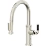 California Faucets Descanso Kitchen 1.8 GPM Single Hole Pre-Rinse Pull Down Kitchen Faucet - Includes Escutcheon Polished Nickel