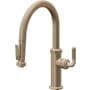 California Faucets Descanso Kitchen 1.8 GPM Single Hole Pre-Rinse Pull Down Kitchen Faucet - Includes Escutcheon Antique Brass Flat