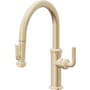 California Faucets Descanso Kitchen 1.8 GPM Single Hole Pre-Rinse Pull Down Kitchen Faucet - Includes Escutcheon Satin Brass