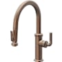 California Faucets Descanso Kitchen 1.8 GPM Single Hole Pre-Rinse Pull Down Kitchen Faucet - Includes Escutcheon Satin Bronze