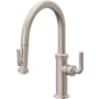 California Faucets Descanso Kitchen 1.8 GPM Single Hole Pre-Rinse Pull Down Kitchen Faucet - Includes Escutcheon Satin Nickel