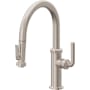 California Faucets Descanso Kitchen 1.8 GPM Single Hole Pre-Rinse Pull Down Kitchen Faucet - Includes Escutcheon Satin Nickel