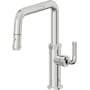 California Faucets Descanso 1.8 GPM Single Hole Pull Down Kitchen Faucet with KL Series Handle Polished Chrome