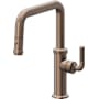 California Faucets Descanso 1.8 GPM Single Hole Pull Down Kitchen Faucet with KL Series Handle Satin Bronze