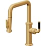 California Faucets Descanso Kitchen 1.8 GPM Single Hole Pre-Rinse Pull Down Kitchen Faucet - Includes Escutcheon Lifetime Satin Gold