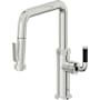 California Faucets Descanso Kitchen 1.8 GPM Single Hole Pre-Rinse Pull Down Kitchen Faucet - Includes Escutcheon Polished Chrome