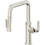 California Faucets Descanso Kitchen 1.8 GPM Single Hole Pre-Rinse Pull Down Kitchen Faucet - Includes Escutcheon Polished Nickel