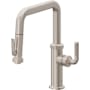 California Faucets Descanso Kitchen 1.8 GPM Single Hole Pre-Rinse Pull Down Kitchen Faucet - Includes Escutcheon Satin Nickel