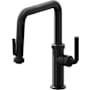 California Faucets Descanso Kitchen 1.8 GPM Single Hole Pre-Rinse Pull Down Kitchen Faucet - Includes Escutcheon Matte Black