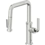 California Faucets Descanso Kitchen 1.8 GPM Single Hole Pre-Rinse Pull Down Kitchen Faucet - Includes Escutcheon Polished Chrome
