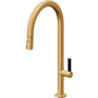 California Faucets Poetto 1.8 GPM Single Hole Pre-Rinse Pull Down Kitchen Faucet - Includes Escutcheon Lifetime Satin Gold