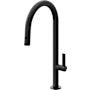 California Faucets Poetto 1.8 GPM Single Hole Pre-Rinse Pull Down Kitchen Faucet - Includes Escutcheon Matte Black