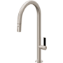 California Faucets Poetto 1.8 GPM Single Hole Pre-Rinse Pull Down Kitchen Faucet - Includes Escutcheon Satin Nickel