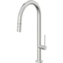 California Faucets Poetto 1.8 GPM Single Handle Single Hole Pull-Down Spray Kitchen Faucet With High Arc Spout Polished Chrome