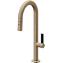 California Faucets Poetto 1.8 GPM Single Hole Pre-Rinse Pull Down Bar Faucet - Includes Escutcheon Antique Brass Flat