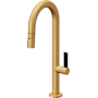 California Faucets Poetto 1.8 GPM Single Hole Pre-Rinse Pull Down Bar Faucet - Includes Escutcheon Lifetime Satin Gold