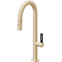 California Faucets Poetto 1.8 GPM Single Hole Pre-Rinse Pull Down Bar Faucet - Includes Escutcheon Satin Brass