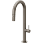California Faucets Poetto 1.8 GPM Single Handle Single Hole Pull-Down Spray Bar / Prep Faucet Graphite