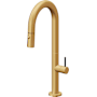 California Faucets Poetto 1.8 GPM Single Handle Single Hole Pull-Down Spray Bar / Prep Faucet Lifetime Satin Gold
