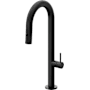 California Faucets Poetto 1.8 GPM Single Handle Single Hole Pull-Down Spray Bar / Prep Faucet Matte Black